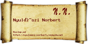 Nyulászi Norbert névjegykártya