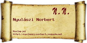 Nyulászi Norbert névjegykártya