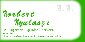 norbert nyulaszi business card