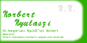 norbert nyulaszi business card
